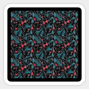 Jazz music lover patterns Sticker